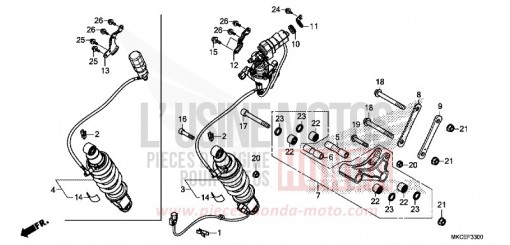 COUSSIN ARRIERE GL1800BK de 2019